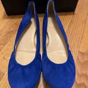 J. Crew Blue Suede Cece ballet flats